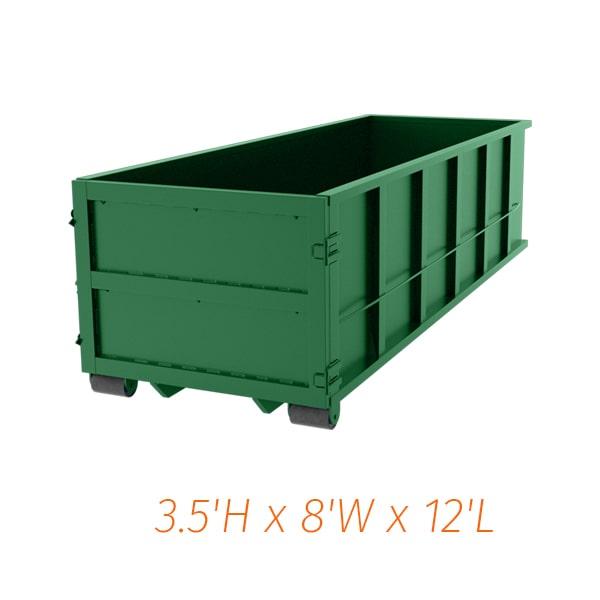 a ten-yard dumpster is perfect for small-scale home renovation projects, yard waste removal, and hauling away debris from a small construction site